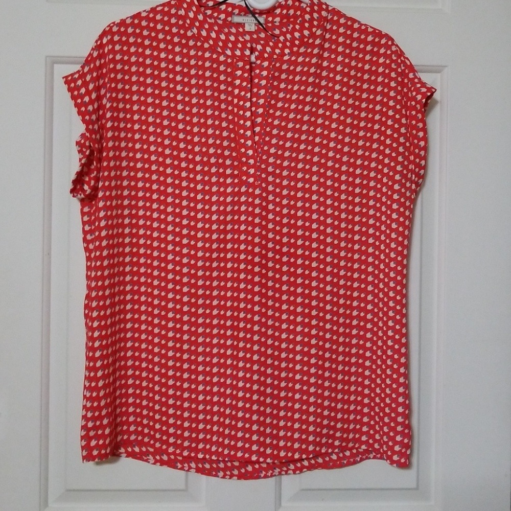 EUC Pleione Split Neck Blouse